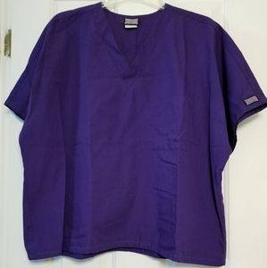 Cherokee Scrubs Top - XL - Purple